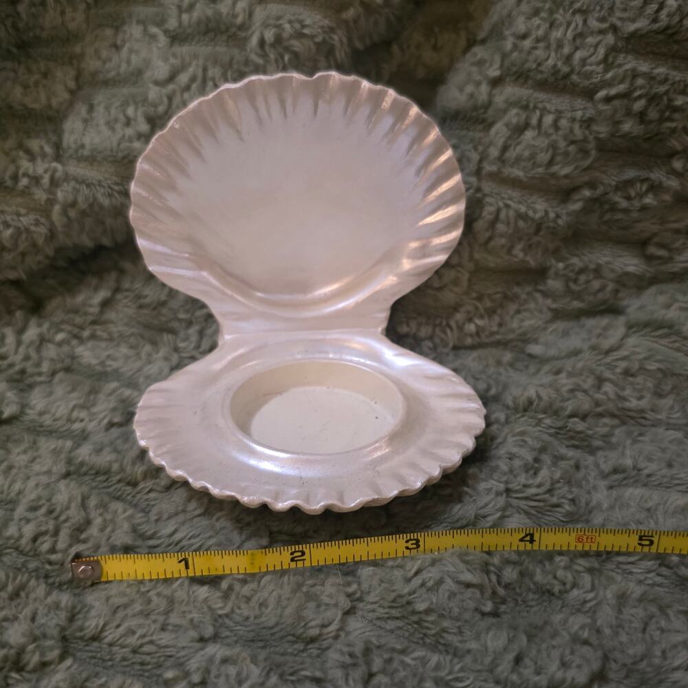 Vintage Seashell Tealight Trinket Holder Decor. 4 inch